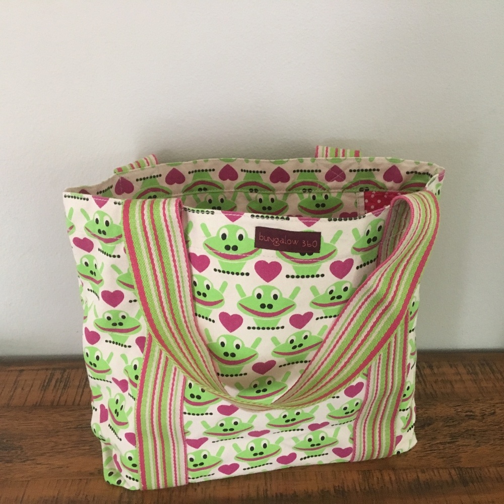 Bungalow 360 Stripped Cotton Canvas Tote Bag